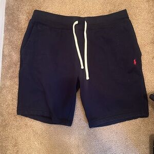 Men’s Navy Polo Cotton Fleece Drawstring Short XL